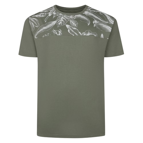 Bigdude AOP Cut And Sew T-Shirt Sage Green Tall